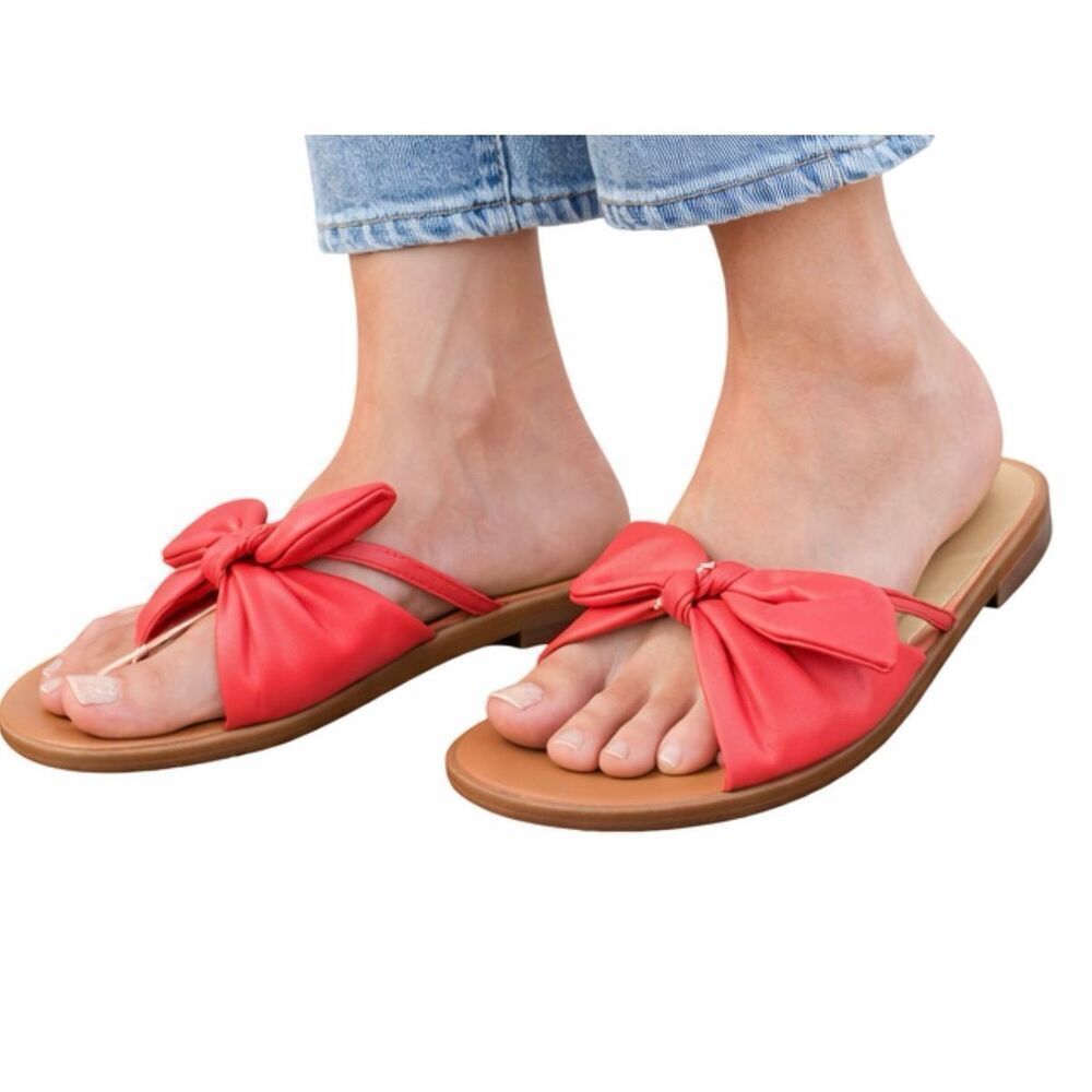Sesto Meucci pink leather bow detail sandals 6